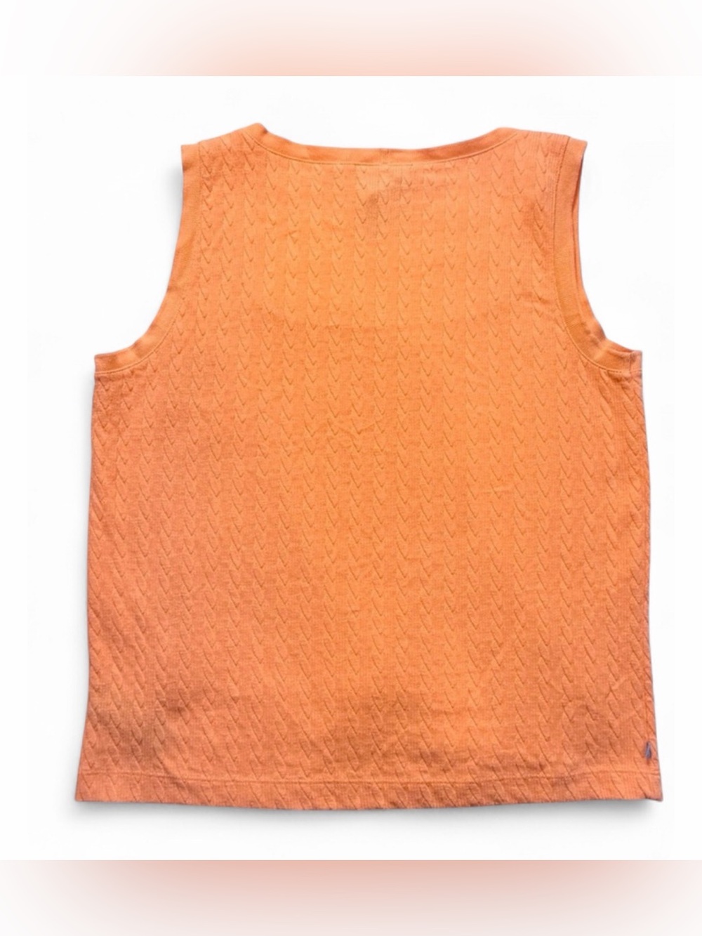 LAUREN RALPH LAUREN Womens Cable Knit Square Neck Tank Sleeveless Top Size L - Picture 8 of 8